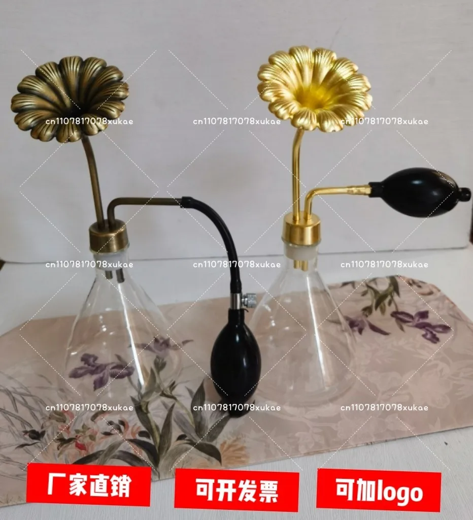 Glass Creative Fragrance Bottle SPA Spa Brass Meter Baijiu Essential Oil Perfume Coffee Beans