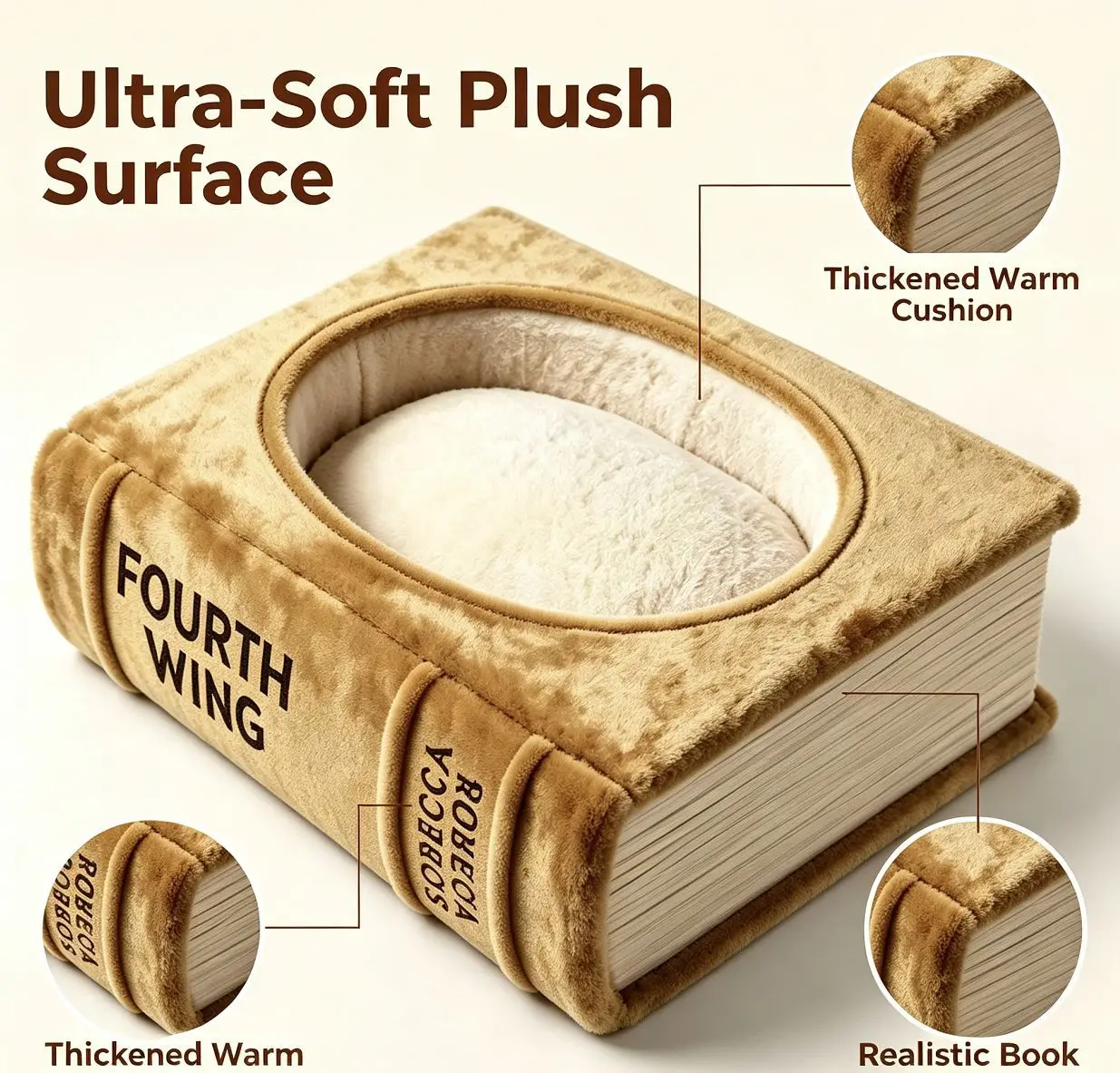 hot saltCreative Magic Book Cat Bed Extra Thick Ultra Soft Keep Warm Pet Mat All in One Plush Play Area Pad for Indoor Cats Dogs