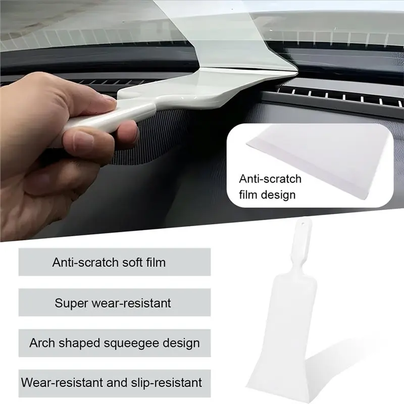 Long Handle Flat Glass Tinting Tools 2 PCS Bulldozer Squeegee For Automotive Front Wrapping Windshield Paddle Squeegee