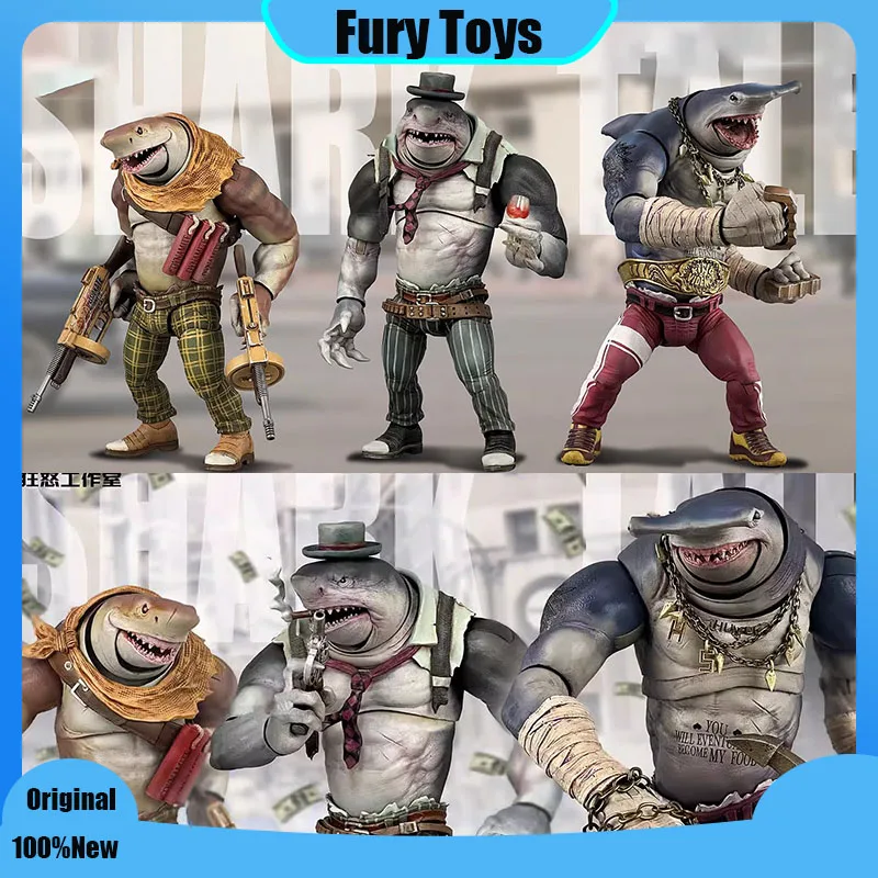 New Fury Toys Abyss Force Wave 1 Shark Tale Squad Combo with Set Action Figure Hobby Collectibles Model Anime Toy Gifts