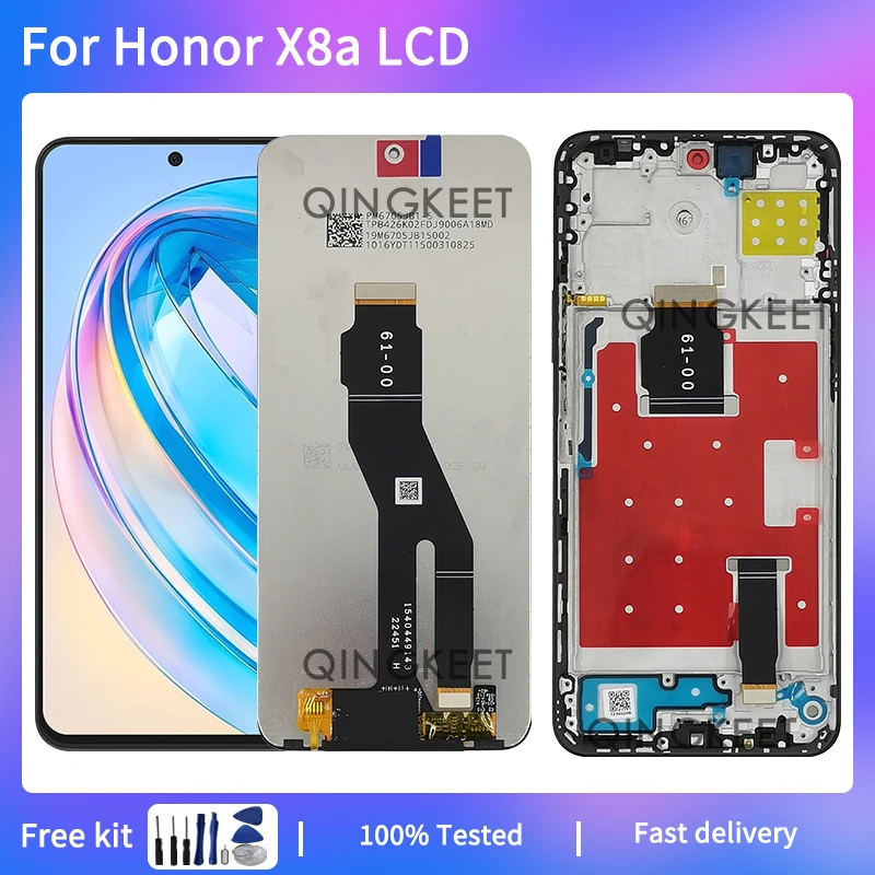 

6.7" New For Honor X8a LCD CRT-LX1 Display Touch Screen Digitizer Assembly For Honor X8a CRT-LX2 LCD With Frame CRT-LX3