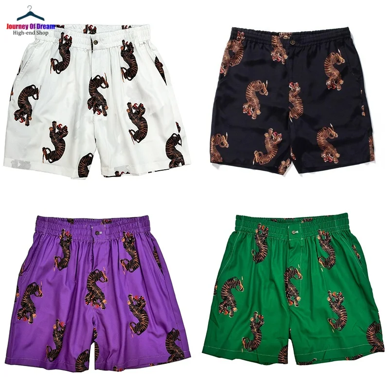 

Trend Purple Green White Black WACKO MARIA Hawaii Casual Loose Hipster Mens Womens Beach Drawstring Shorts