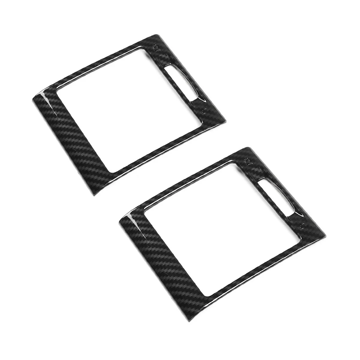 2Pcs Carbon Fiber Console Side Air Conditioning Outlet Frame Cover Trim for Mercedes Benz G-Cl  W463 G500 2004-2018