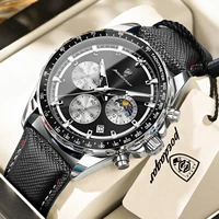 Relojes de Moda POEDAGAR para Hombre, Luminosos, Resistentes al Agua, Cronógrafo, Fecha, Reloj de Pulsera Masculino, Deportivo, de Cuero, de Cuarzo, Reloj para Hombre