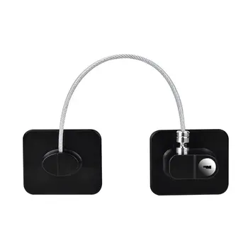 1個兒童安全鎖櫥櫃冰箱門鎖不銹鋼纜繩保護兒童嬰兒家用窗戶鎖強力固定 12 最佳銷售 冰箱鎖 - №3