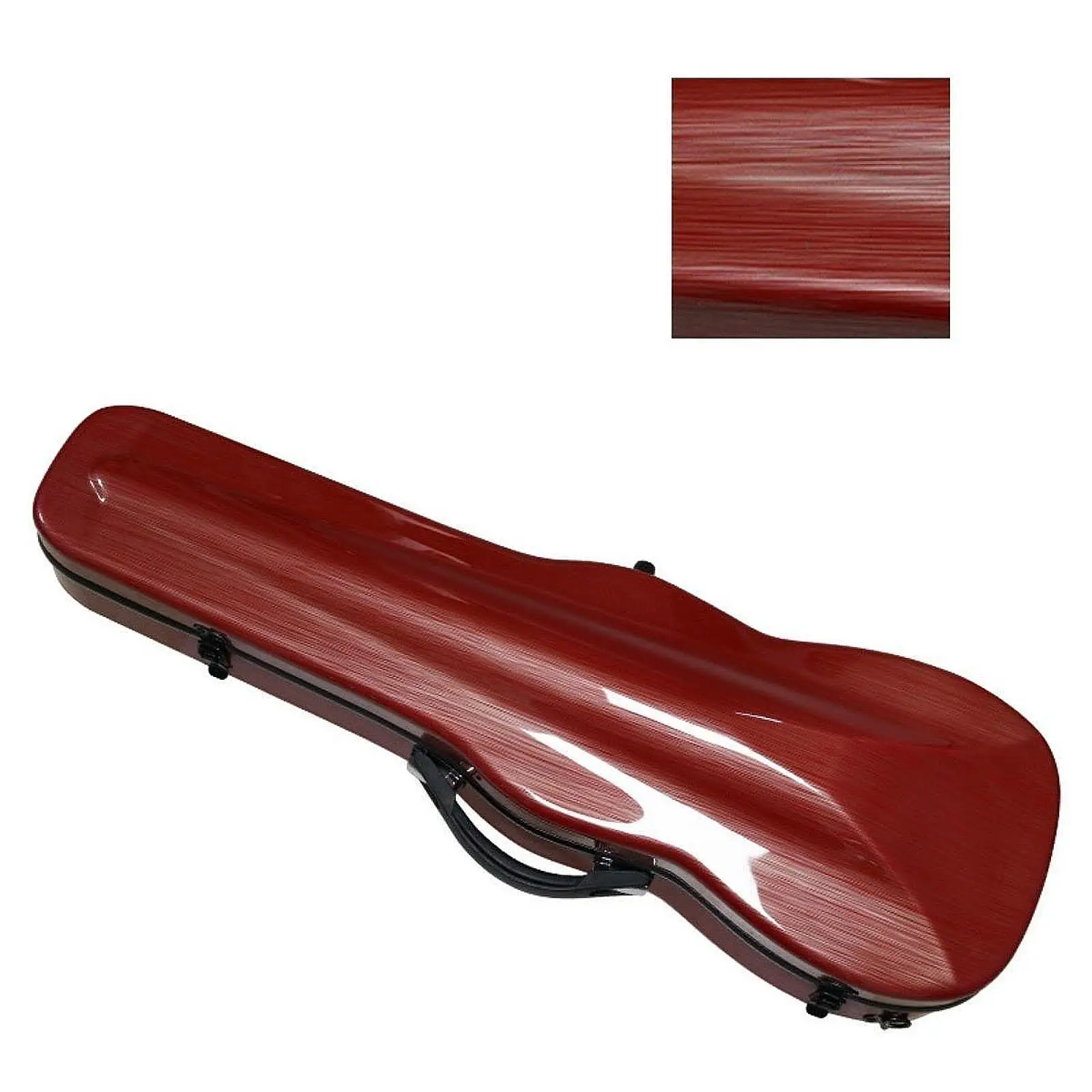 4 4 Violin Hard Case Carbon Fiber Lightweight Waterproof Backpack Style Box with Space for Bows and Rest