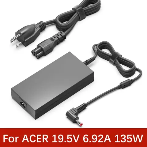 Adaptador de ordenador portátil de CA de 19,5 V, 6,92 a, 135W, para ACER Nitro 5 AN515-43 AN515-44, cargador de energía para portátil