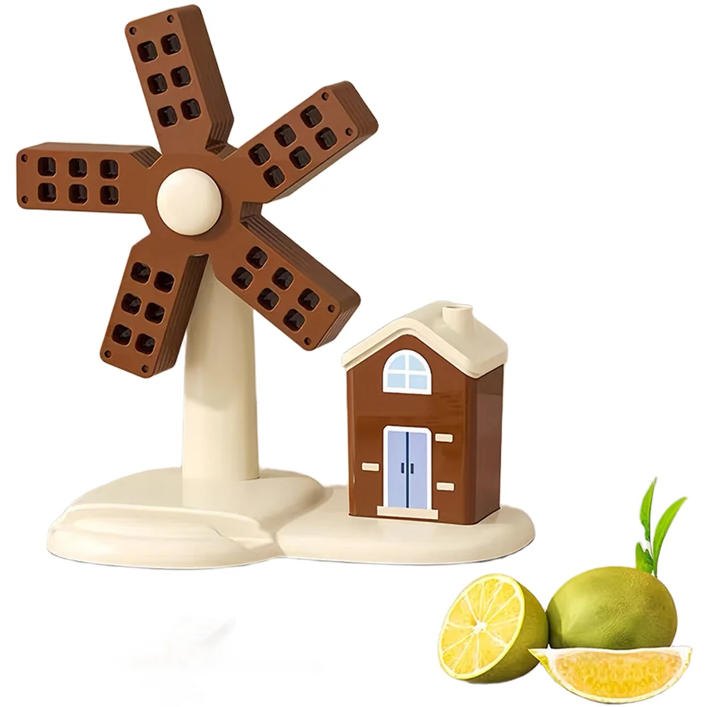 Nordic Style Windmill Trivet Set Multi Purpose for For toothpick Holder Phone Stand Heat Insulating Pad Plastic 18.5x14.5x20.7cm