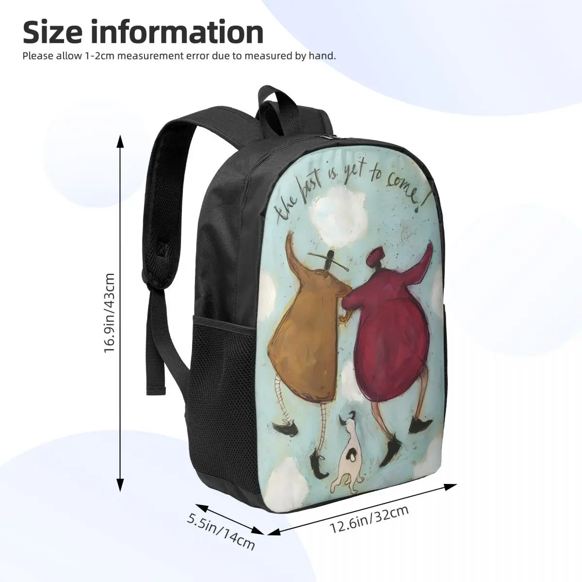 Mochila Sam de estudante simples de 17 polegadas – Bolsa escolar leve e espaçosa para meninos e meninas