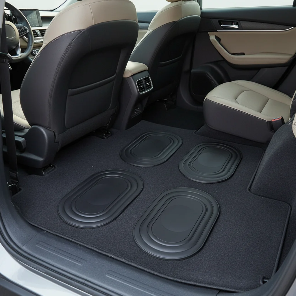 4Pcs Anti-Vibration Soundproof Door Edge Protector Silicone Material for Car Threshold