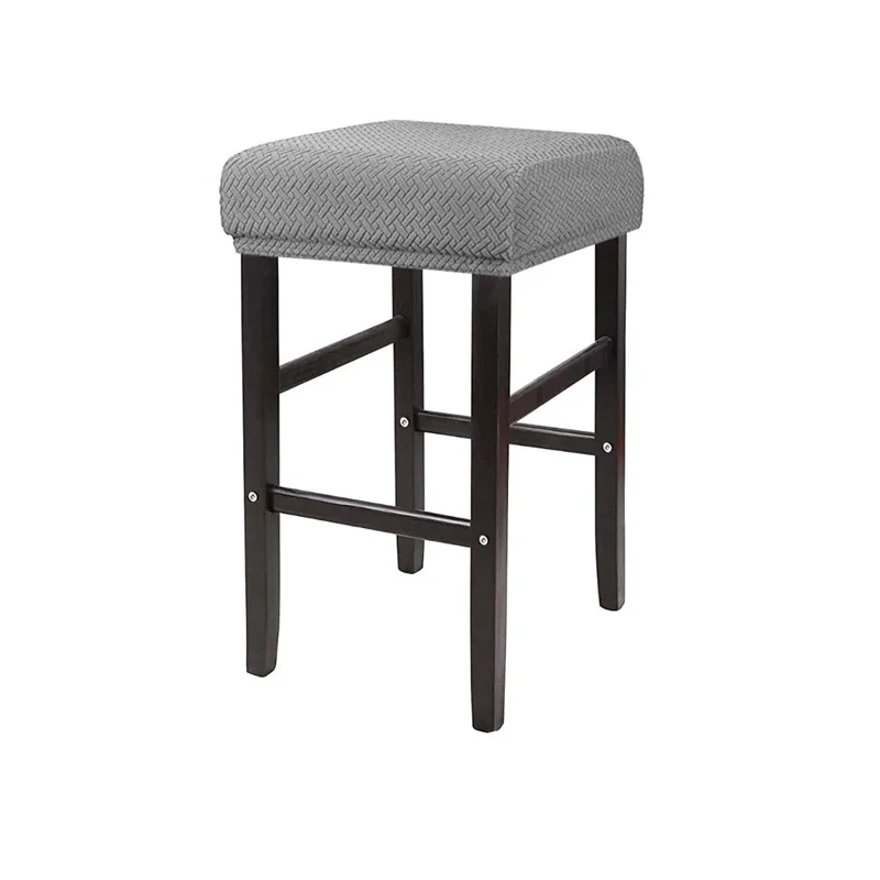 1pc Square Stool Covers Jacquard Elastic Bar Stool Slipcovers Counter Saddle Seat Covers for Home Living Room Coffee Restaurant