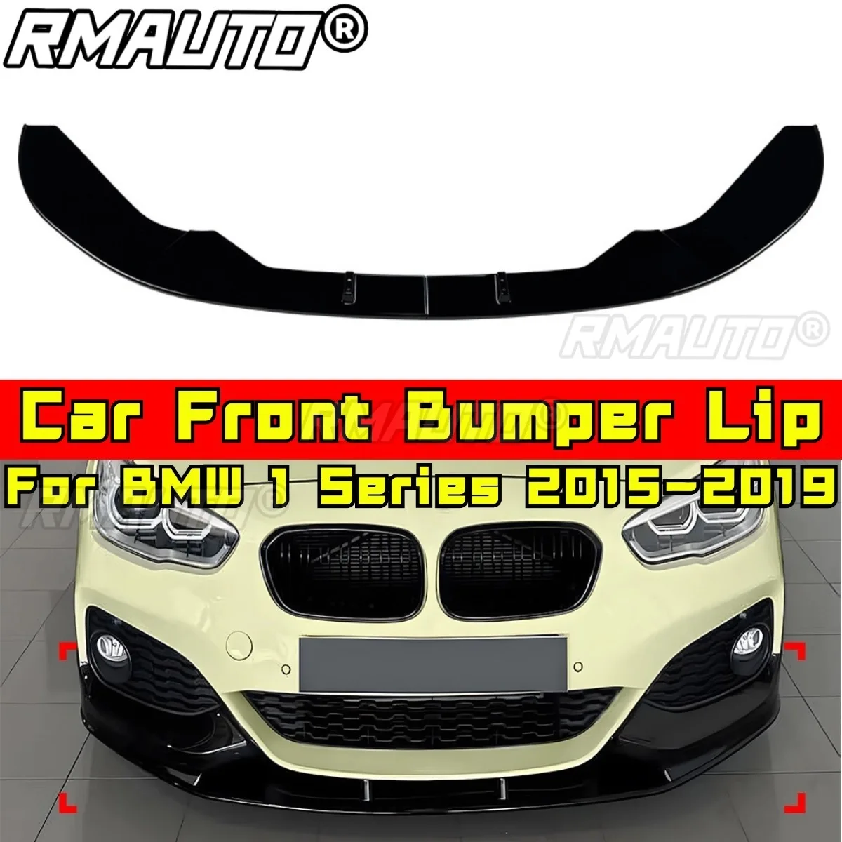 

For BMW 1 Series Car Front Bumper Lip Kit For BMW 1 Series F20 F21 LCI M Sport 2015-2019 Front Bumper Lip Diffuser Modification