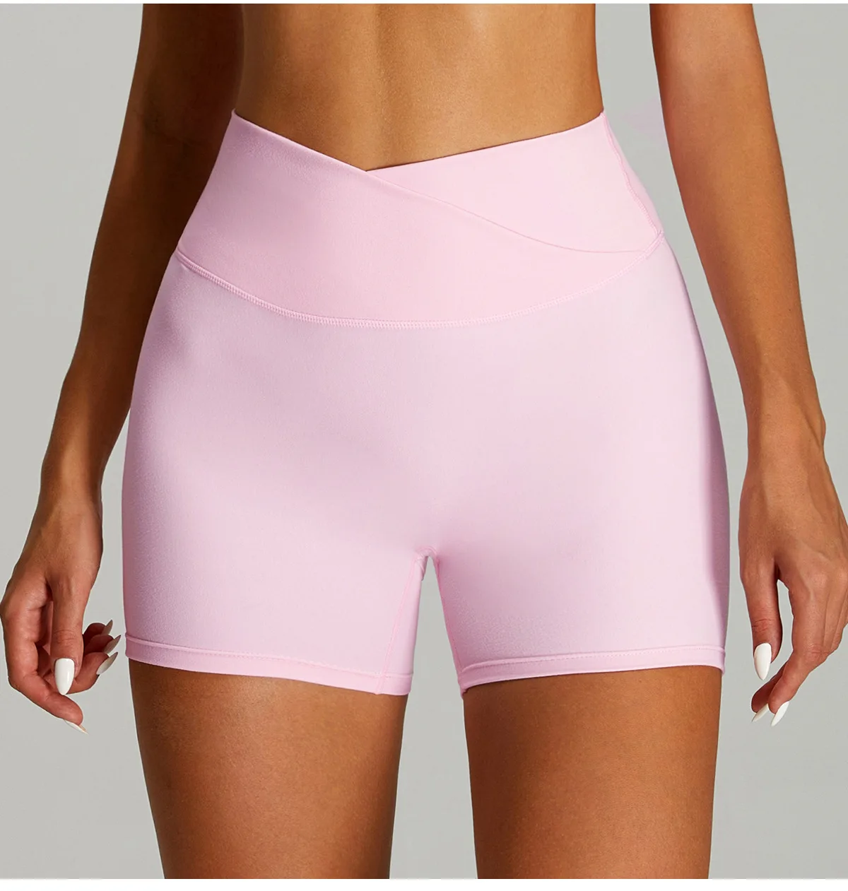 Cross High Waist Sports Shorts Women Running Breathable Gym Leggings Soft High Stretch Yoga Shorts Push Up Tights Cycling Shorts