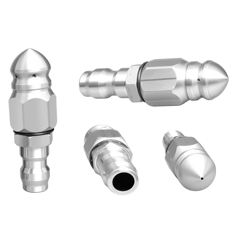 

Насадка для мойки высокого давления, канализационная насадка для очистки слива, насадка из нержавеющей стали, быстрый разъем 1/4 дюйма, 5000 фунтов на квадратный дюйм, для сливного шланга