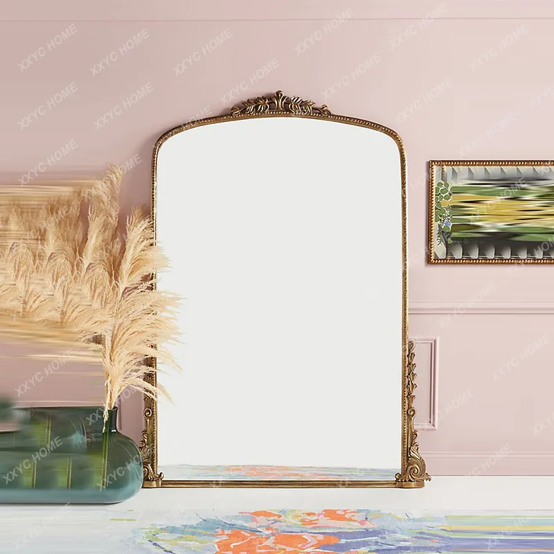 Lvintage full-length mirror, home cloakroom, floor mirror, American dressing mirror
