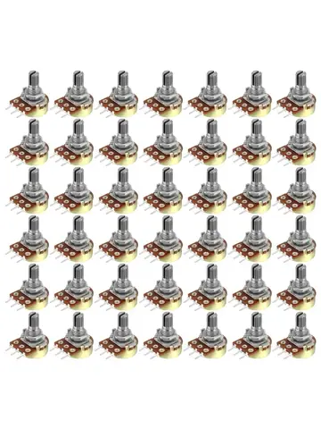 50 st WH148 Enkellänkad potentiometer 500R B501 B1K 2K 5K 10K 20K 50K 100K 500K 1M Handtagslängd 15 mm Justerbar resistans 10 best sales 10k potentiometer - №4