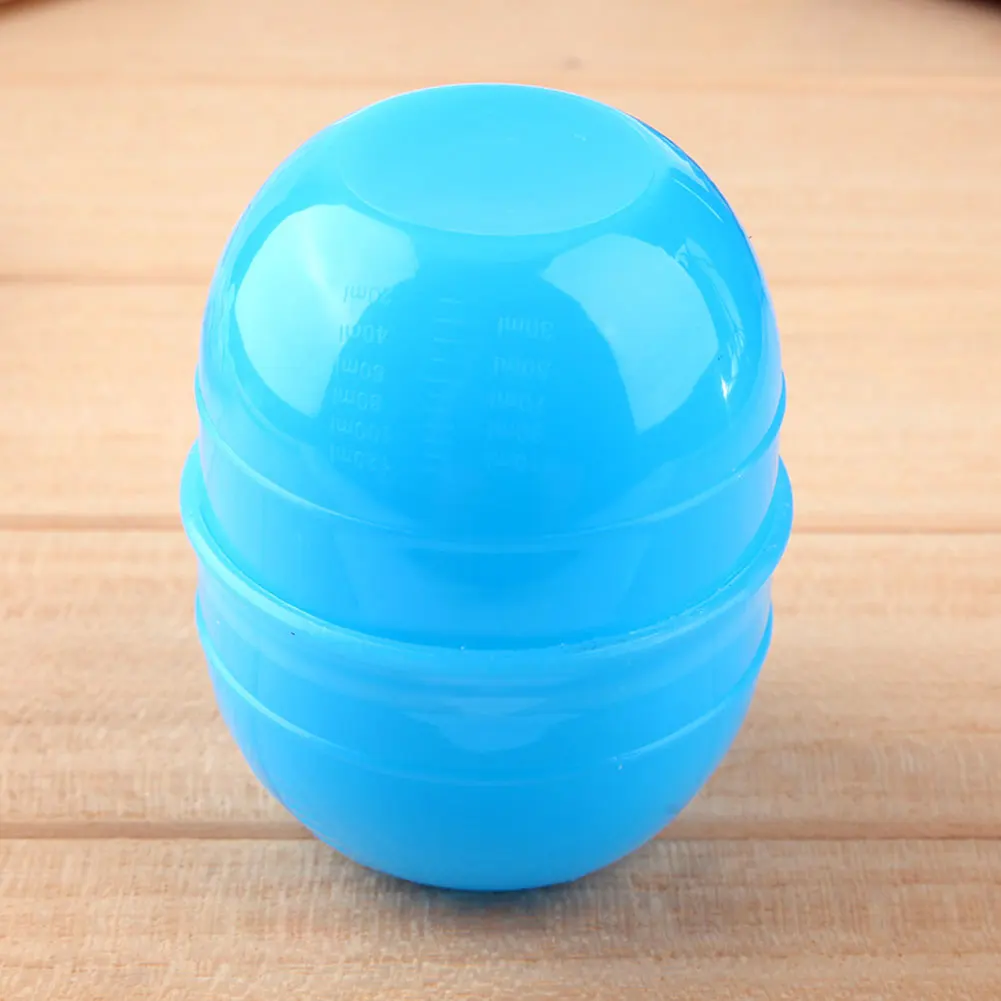 Small Size Blue Hair Dye Cup Double Scale Coloring Mixing Suction Bowl