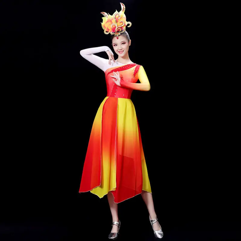 Modern Dance Performance Costume Elegant Chinese Style Dance Dress Women Grand Opening Dance Costume Modern Dress Dancing Dress