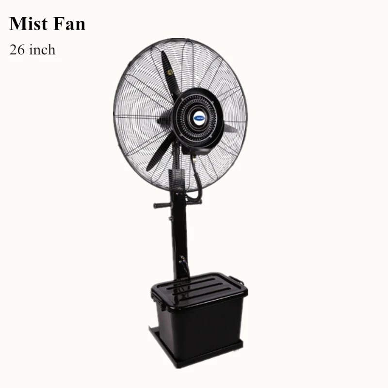 26 Inch Indoor Outdoor  Cool Water Mist Spray Fan With Remote Control