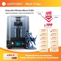 3D Printer ANYCUBIC Photon Mono X 6Ks LCD 9.1'' 6K Large Screen 3D Printing 4.76L Build Volume UV Resin SLA 3D Printers