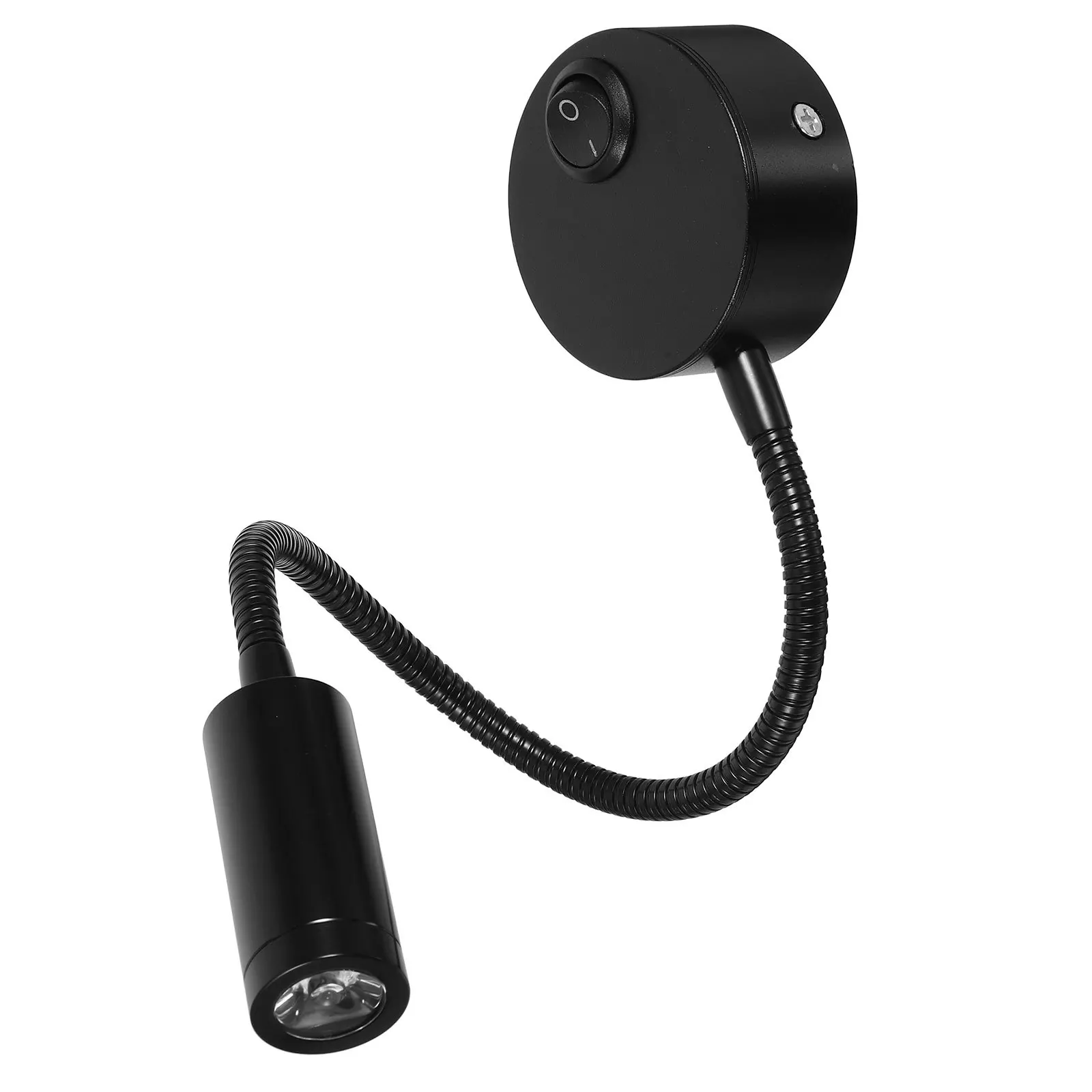 2 قطعة LED أباجورة 3 واط مرنة معقوفة الجدار الخفيفة مع غمد أسود اسطوانة ضوء لغرفة دراسة الممر ديكور