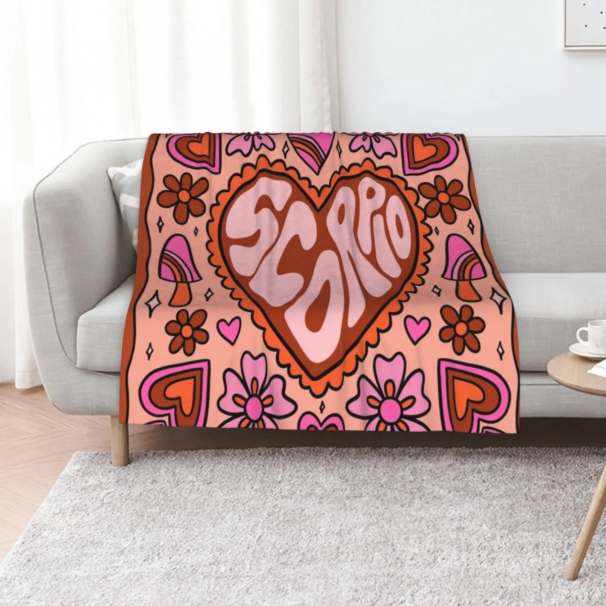 Scorpio Heart Throw Blanket Luxury Throw Soft Plush Plaid warm winter Furry Comforter Luxury St Blankets