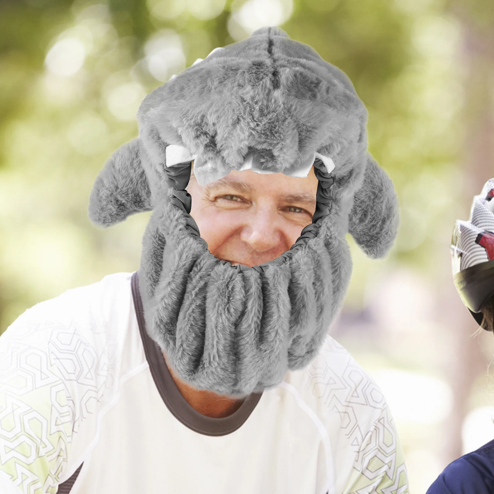 

Забавный чехол для мотоцикла с головой акулы, уникальная мультяшная маска, быстрая установка, удобное прочное украшение для верховой езды, лыжи на Хэллоуин