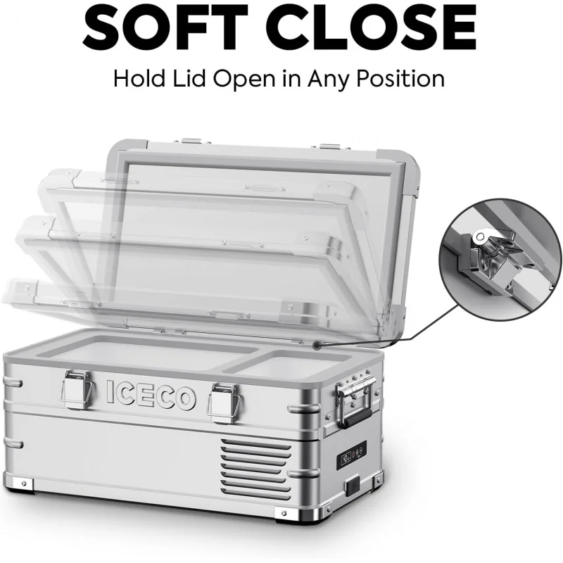 

(TTX)12 Volt Refrigerator, 21Qt Portable Powered by SECOP, -4℉~68℉, Aluminum APP Control,12v Fridge Freezer for Car, Travel UA