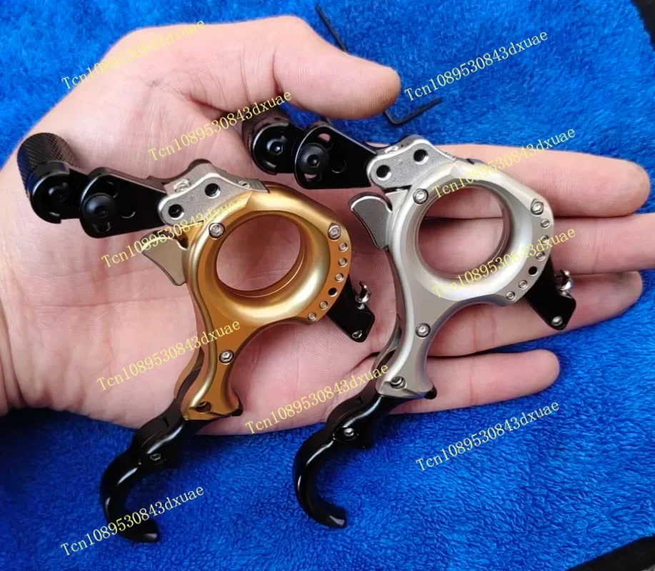 Three four finger interchangeable grip brass plate metal dispenser