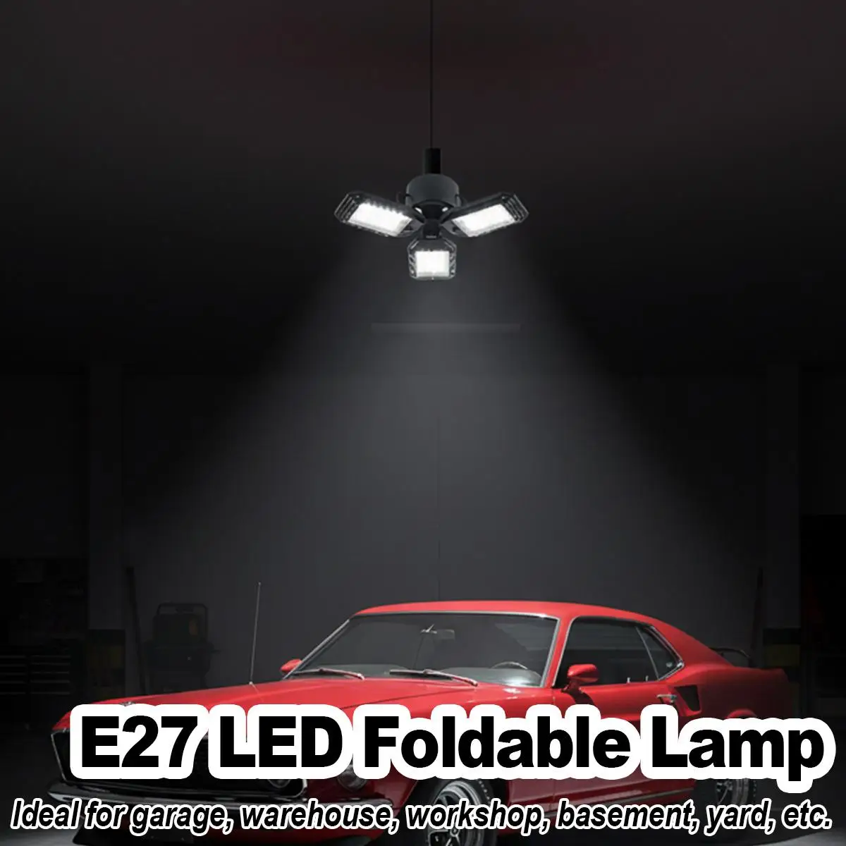 折りたたみ式-led-ガレージライト-3-4-5-6-パネル変形可能-e27-昼光白色地下室屋根裏照明高効率電球ワークショップランプ