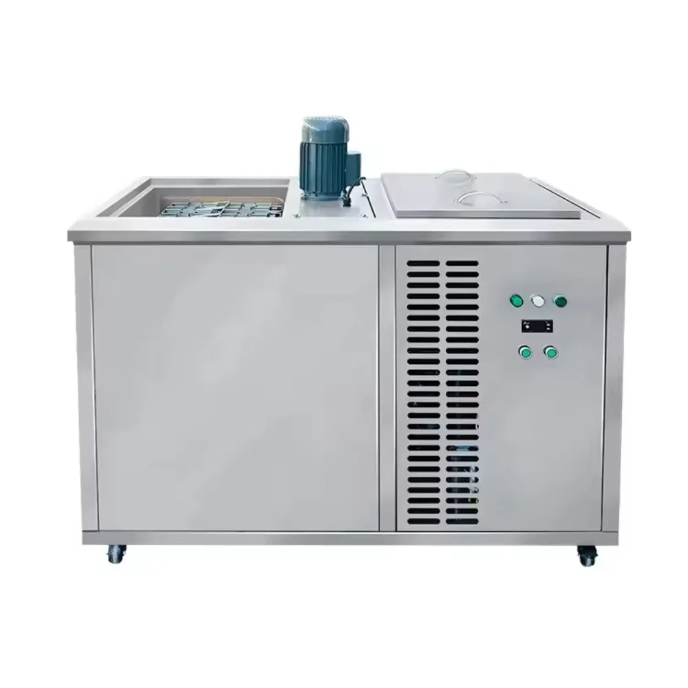 300kg/24h Stainless Steel Block Ice Maker Machine, Commercial Ice Block Producer Heavy-Duty Industrial Ice Generator