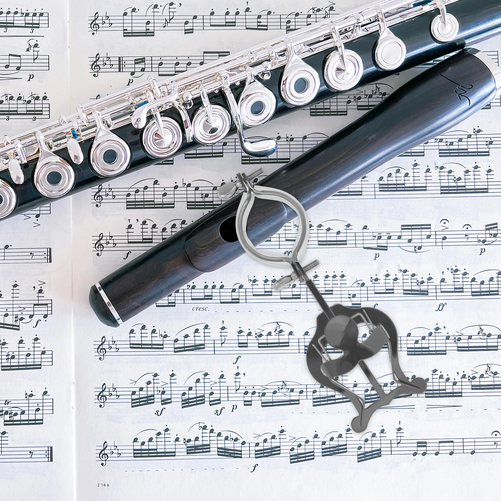 

Sheet Music Clip Holder Marching Lyre Replacement for Clarinet Clamp Accessories Flip Folder
