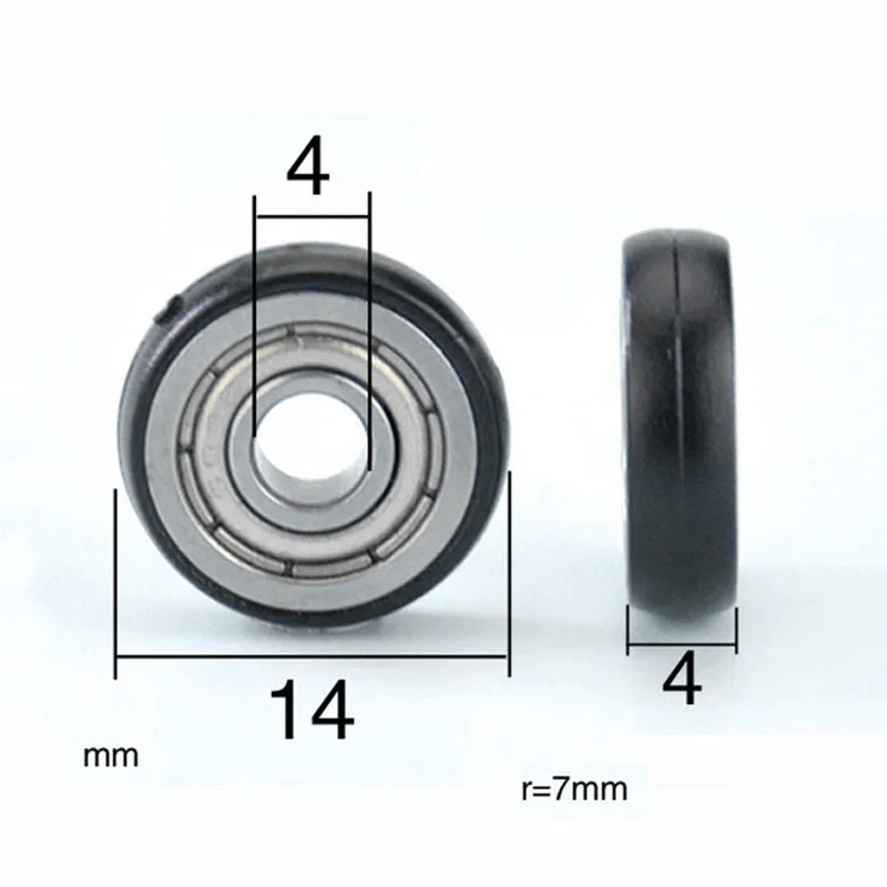 

4x14x4mm Bearing Pulley Sliding Track Roller Rolling Wheel Accessories skateboard wheels slimeball bearings