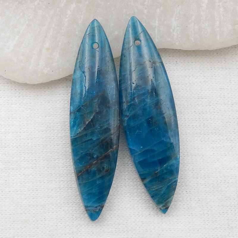 Natural Blue Apatite Crystal  Gemstone Earring bead,Semi-precious stones jewelry accessories