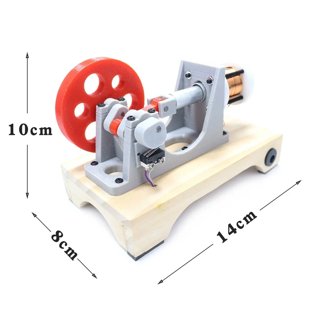 DIY Electromagnetic Engine Model – Single Cylinder Piston Motor for Physics Teaching, Science Experiment, Invention Display