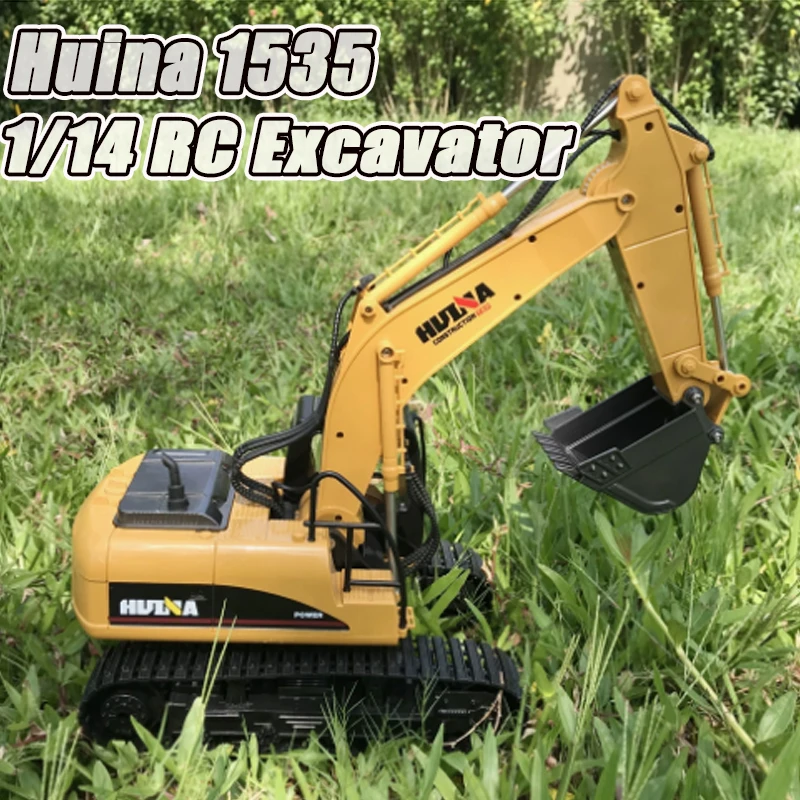

Huina 1535 1/14 RC Excavator Remote Control Truck with Lights Crawler Tractor Model Engineering Car Toys for Boys Christmas Gift