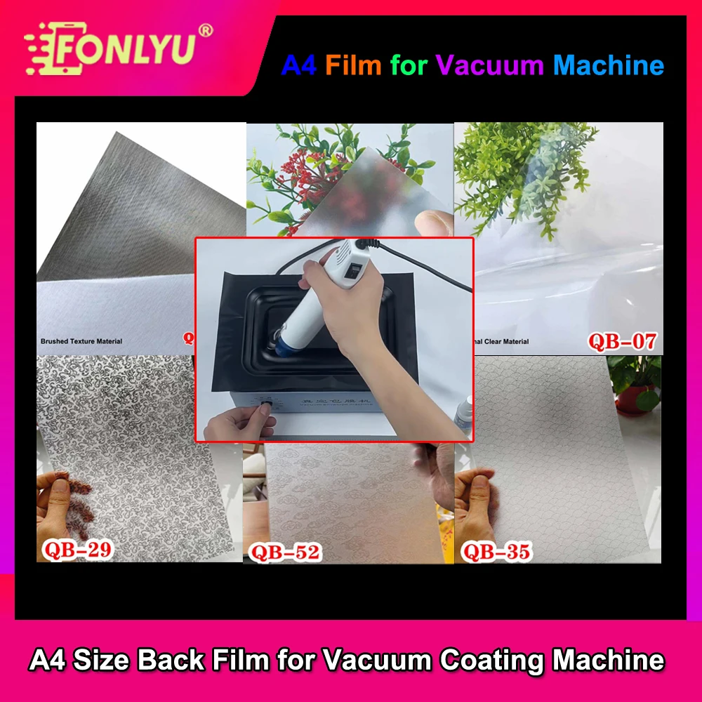 

FONLYU A4 Size Heat Shrink Film Back Full Cover Wrapped for iPhone 17 Pro Max Vacuum Envelope Coating Machine Decoration Skins