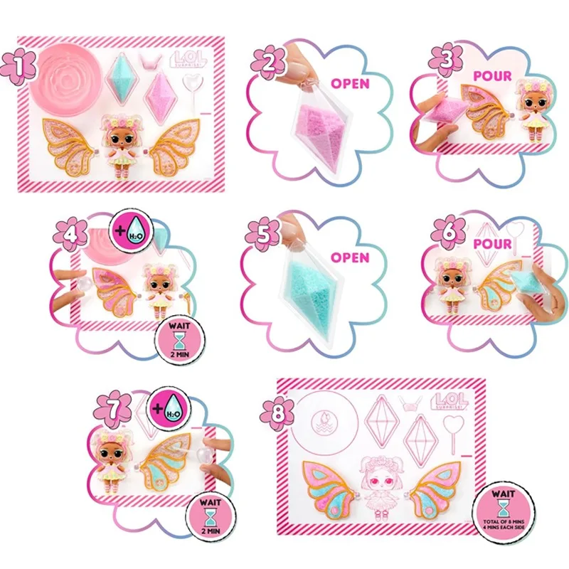 L.O.L. مفاجأة! دمية مفاجئة، جنية صغيرة، صندوق أعمى، أجنحة خرافية، لعبة كرة تفكيك ذاتية الصنع، هدية عيد ميلاد