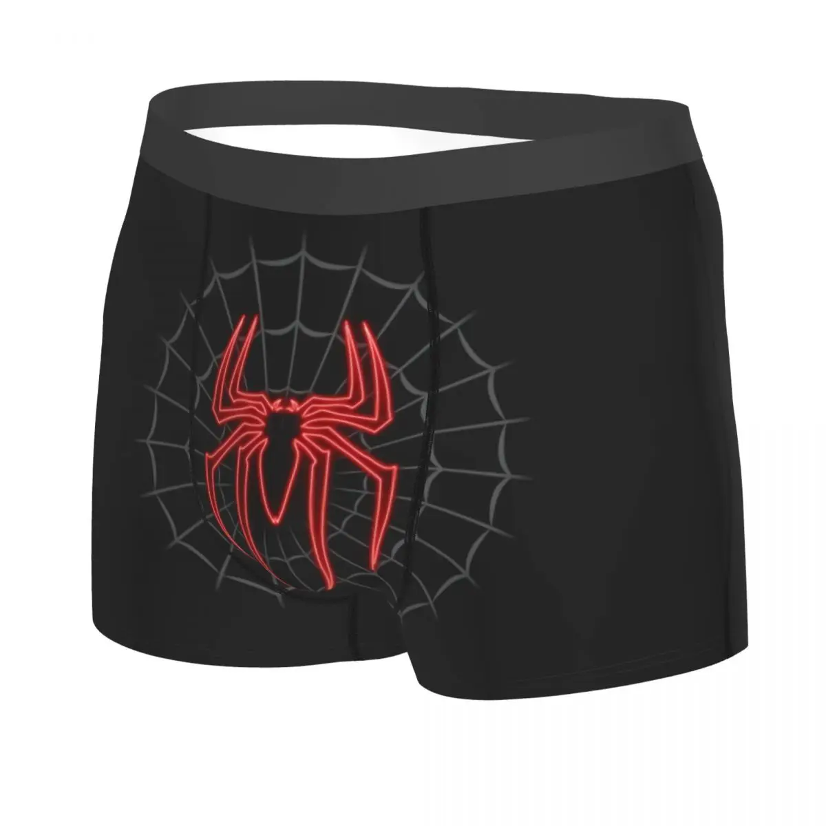 Custom Classic Red Spider On Web Pattern Boxer Shorts For Homme 3D Printed Underwear Panties Briefs Stretch Underpants