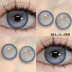 UYAAI 1Pair Contacts Lenses Fashion Makeup Gray Eyes Green Lenses New Style On Sale Beauty Gloss Eyes Crystalorb Series Big Eyes