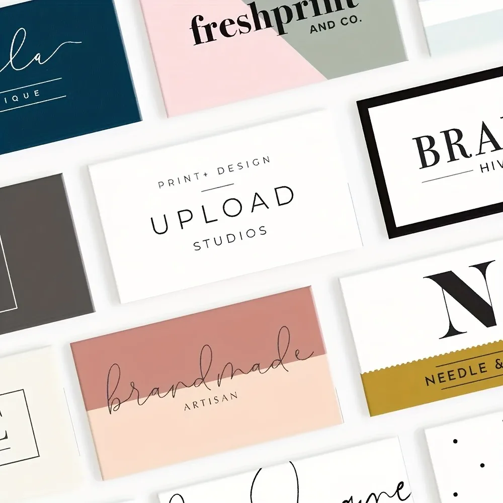 

9*5.4cm Double Sided Printing Business Cards 300g Right Angle Free Design Custom Logo Text For Office Company