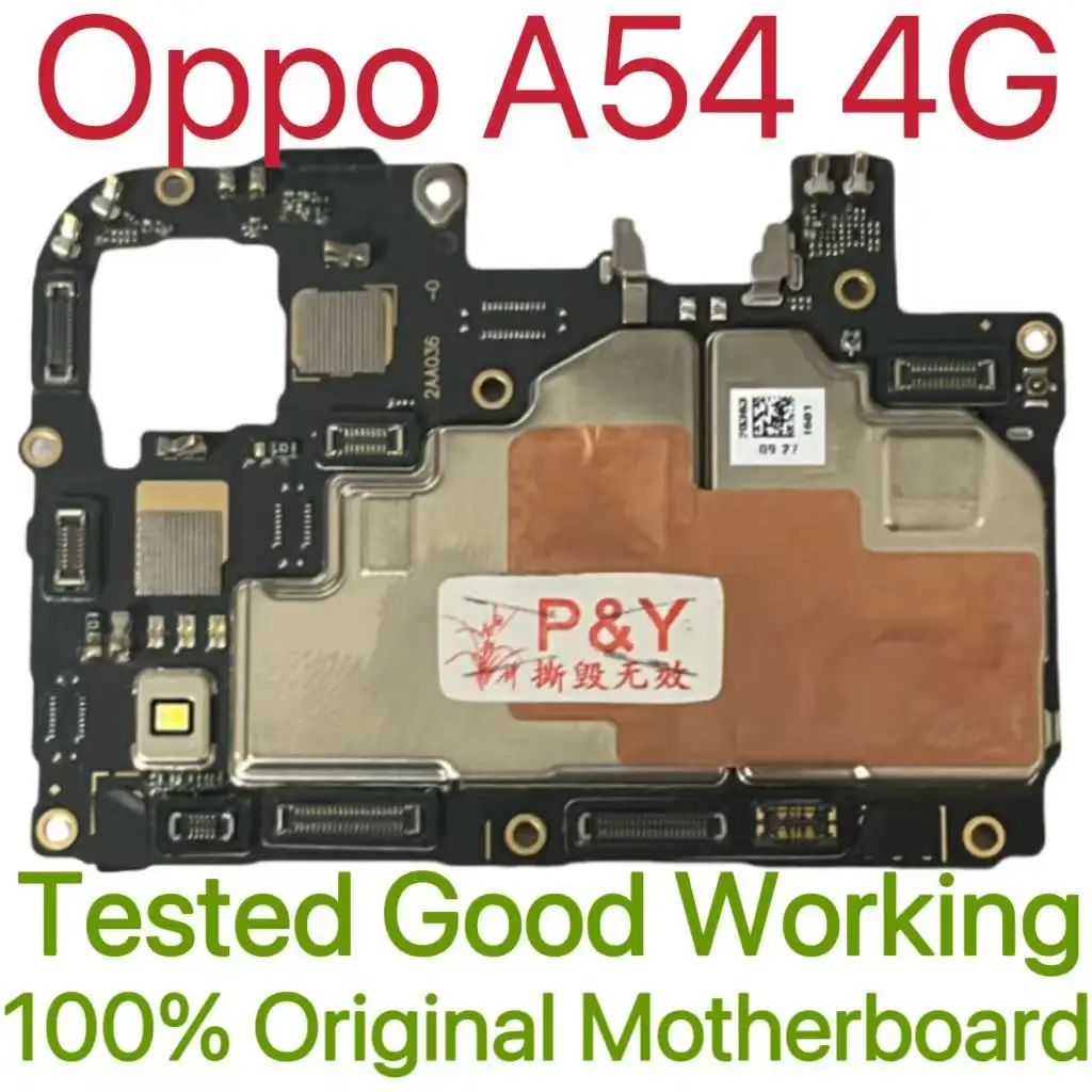Placa base Original desbloqueada versión Global para Oppo A54 4G placa de circuito probado placa lógica principal para Oppo A54 4G