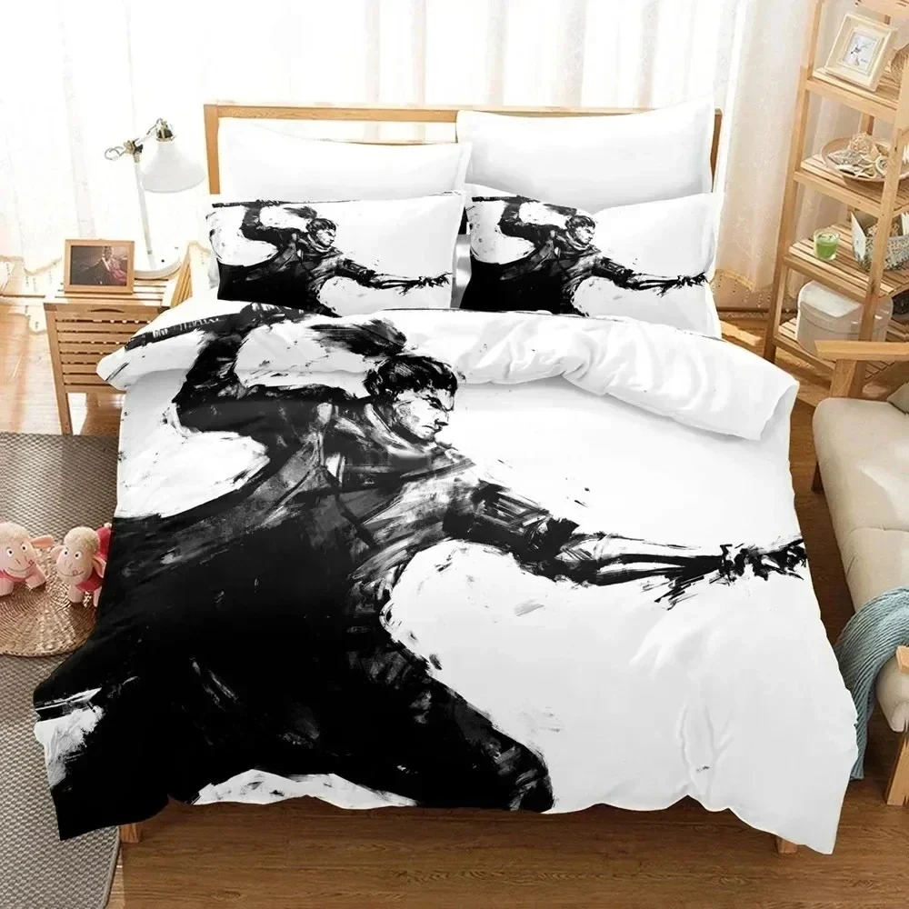 

Top 3D Anime Sekiro Game Bedding Set Duvet Cover Bed Set Quilt Cover Pillowcase Comforter king Queen Size Boys Adult