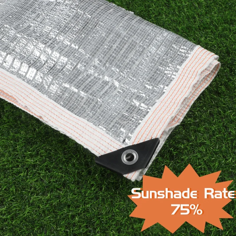 

75% Aluminum Foil Balcony Sunshade Net Garden Roof Sunshade Net Lightweight Breathable