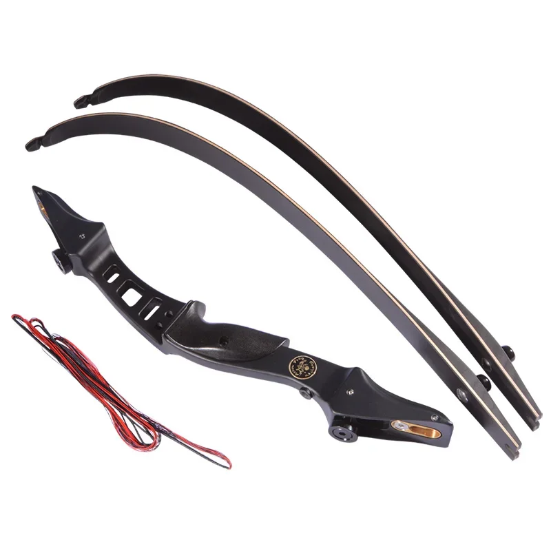 1set 60'' Archery Recurve Bows 20-50lbs ILF Hunting Bow Takedown Metal Die Casting Riser for Arrow Catapult Shooting Accessories