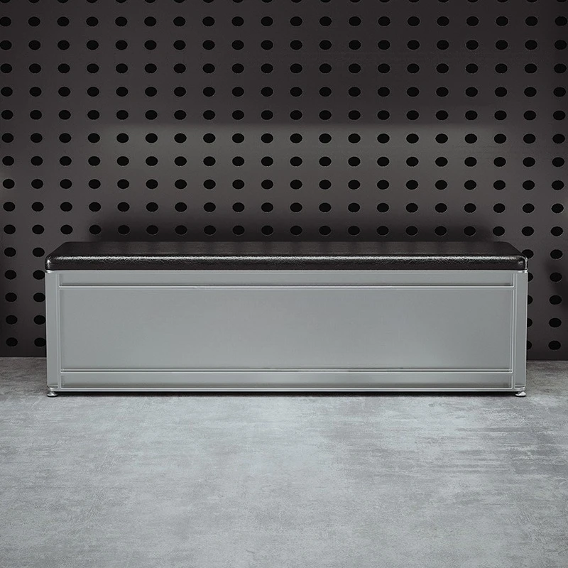 Creative wrought iron clothing store sofa stool Internet celebrity simple rectangular seat shoe store storage strip shoe stool