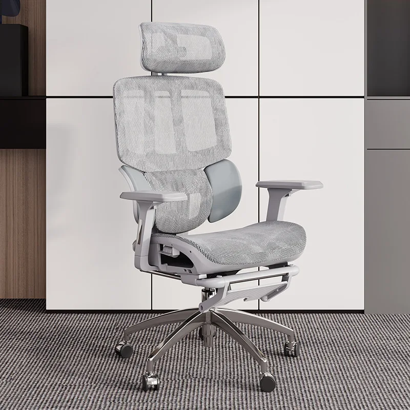 

Modern Mesh Adjustable Lumbar Swivel Reclining Executive Desk Chair Ergonomic Office Chair with Footrest