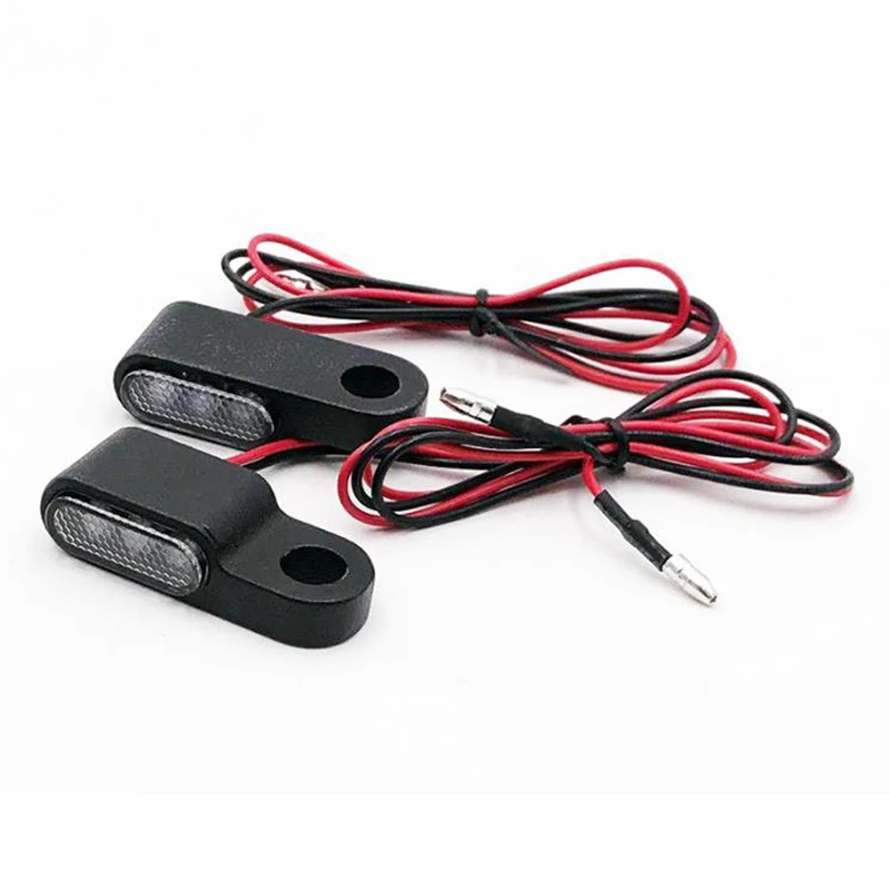 

2PCS 12V Motorcycle Indicators LED Turn Signal Light Handlebar Amber Signal Lamp Blinker,Brake Clutch Lever Mount,Black