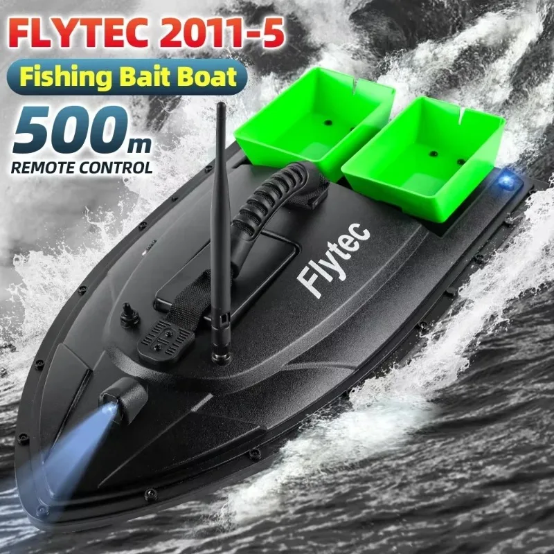 MBLN Remote Control Fishing Bait Boat, 500m Range, Dual Hoppers, 1.5kg Load, Waterproof & Cruise Control VX