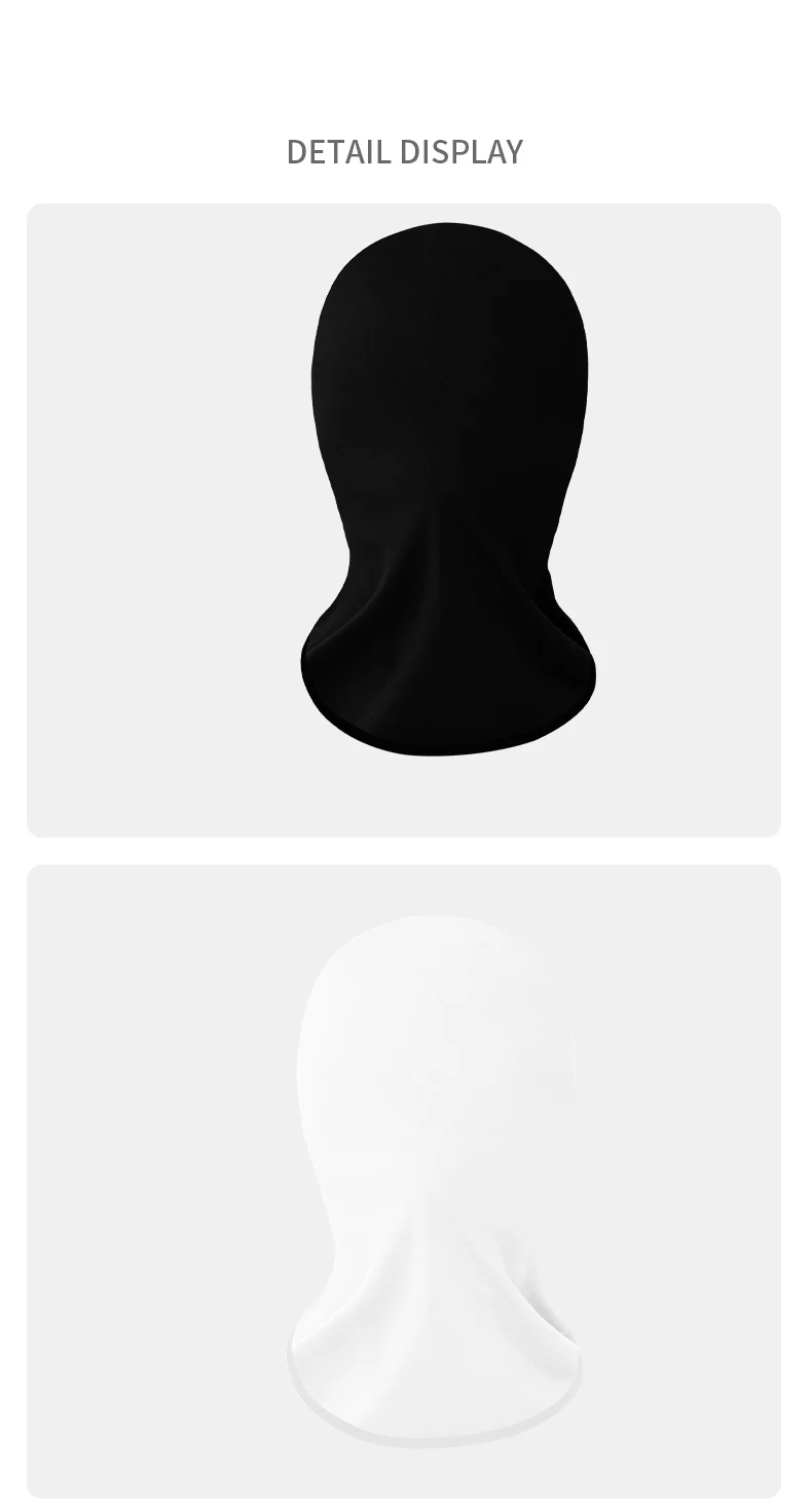 Balaclava Sommer Vollgesichtsmaske Atmungsaktiv Transparent UV-Schutz Gesichtsbedeckung Elastisch Halloween Rollenspiel Eisseide Cosplay – Detail 5